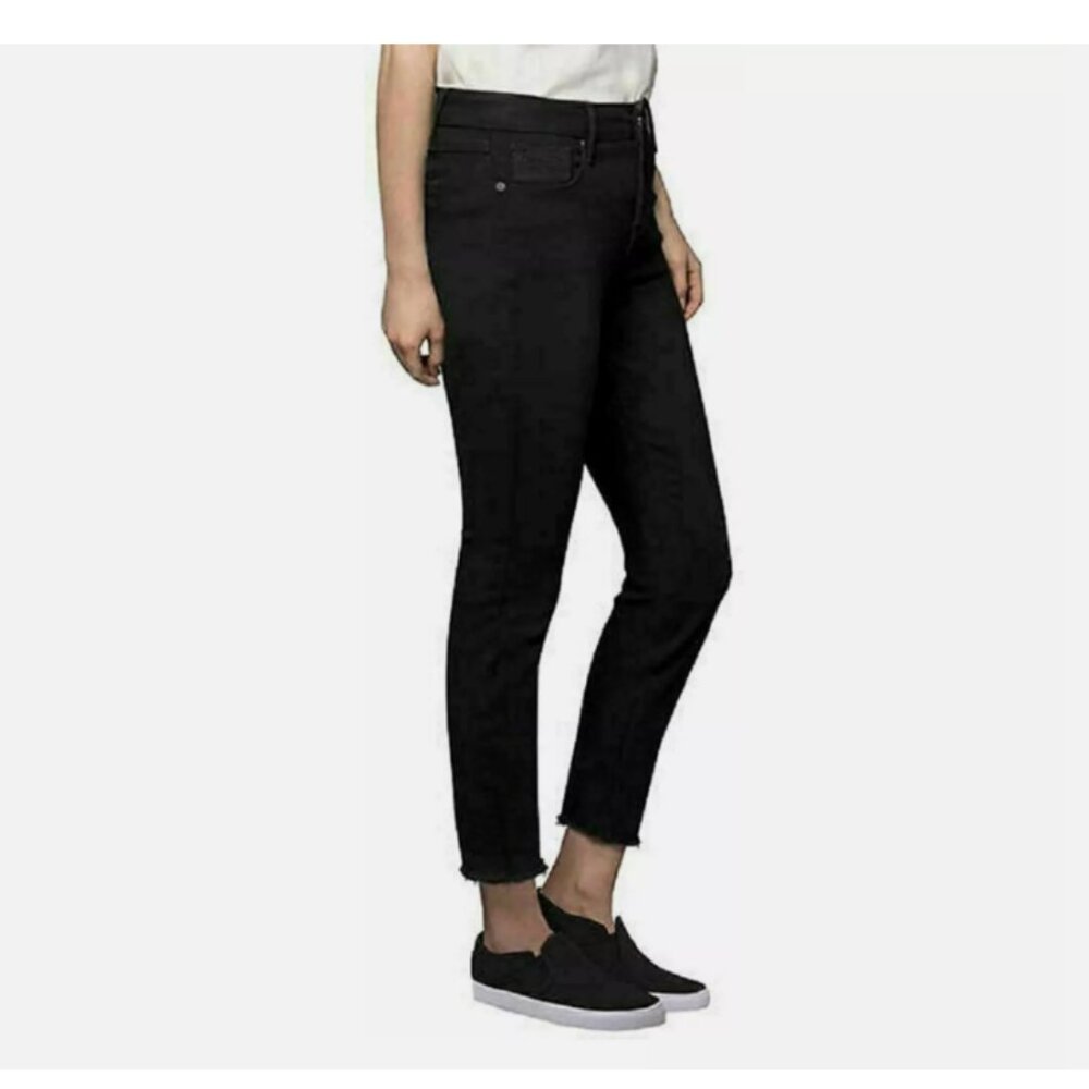 NEW! Kenneth Cole Women's Jess Skinny Jean Mid-Rise Slim Fit No Hem BLACK 6 - Picture 3 of 4